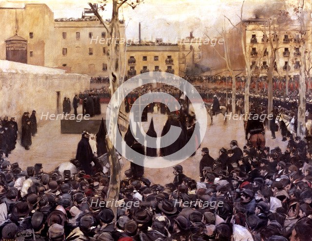 To garotte', 1894, oil by Ramon Casas.