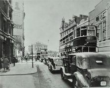Traffic on the New Kent Road, Southwark, London, 1947. Artist: Unknown.