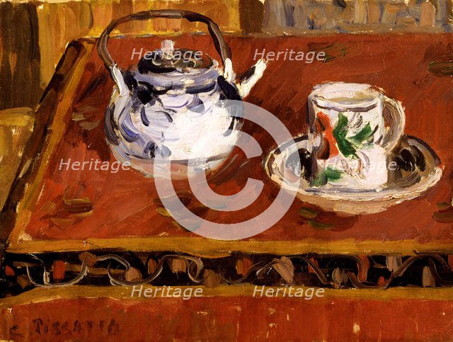Nature morte, tasse et théière, 1899. Creator: Pissarro, Camille (1830-1903).