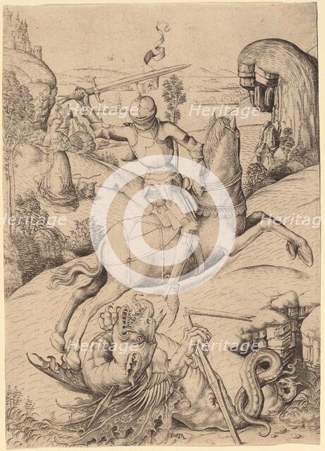 Saint George and the Dragon, c. 1480/1490. Creator: Master FVB.