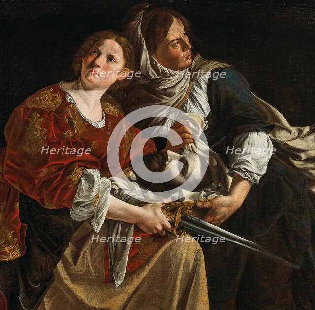 Judith with the Head of Holofernes and a servant. Creator: Gentileschi, Artemisia (1598-1653).