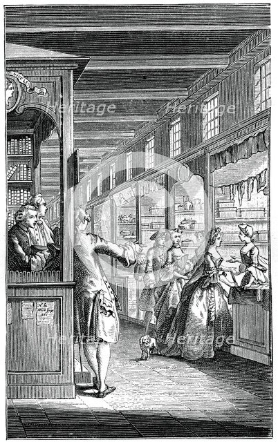 The Palace Galleries, (1885).Artist: Hubert Francois Gravelot