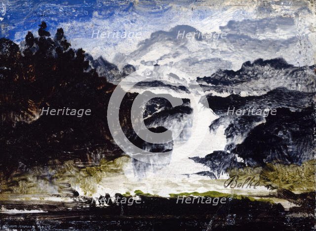 A Waterfall, probably 1860s. Creator: Peder Balke.