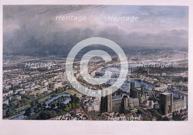 View of London from Westminster, c1850. Artist: A Appert 