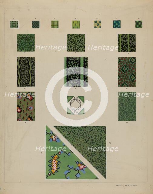 Quilt (Detail), c. 1936. Creator: Francis Law Durand.