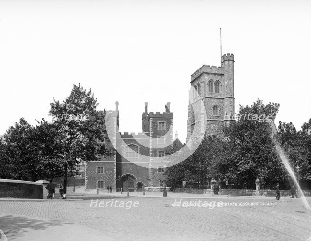 Gatehouse, Lambeth Palace, Lambeth, London, c1870-1900. Artist: York & Son