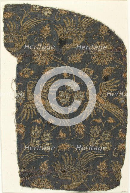 Textile with Brocade, Italian, 14th century. Creator: Unknown.