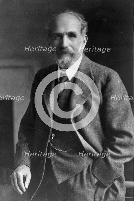 Arthur Schuster, standing, facing forwards, c1920. Creator: Unknown.