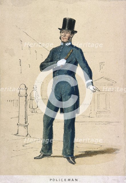 A policeman, 1855. Artist: Day & Son