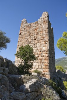 The fortress at Aigosthena, Greece. Artist: Samuel Magal