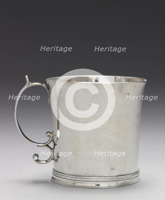 Mug, 1680-1710. Creator: John Coney (American, 1656-1722).