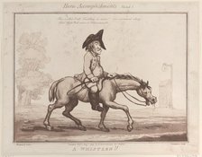 Horse Accomplishments, Sketch 3: A Whistler !!, August 1, 1799., August 1, 1799. Creator: Thomas Rowlandson.