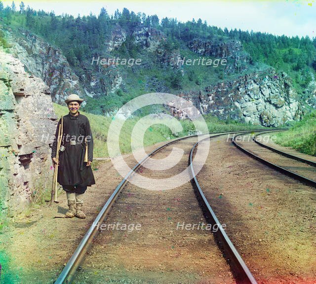 Bashkir switchman, 1910. Creator: Sergey Mikhaylovich Prokudin-Gorsky.