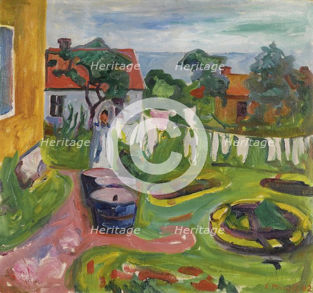 Clothes On A Line In Asgardstrand, 1902. Artist: Munch, Edvard (1863-1944)