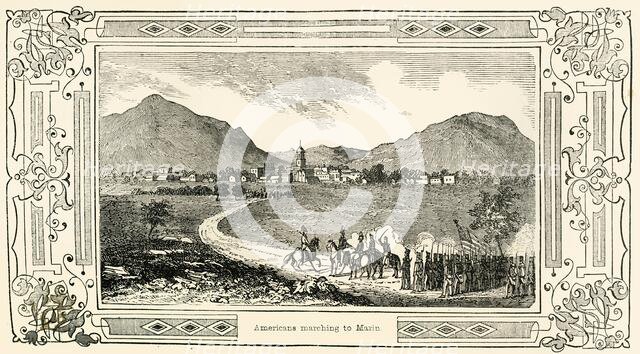 'Americans marching to Marin', 1849. Creator: Unknown.