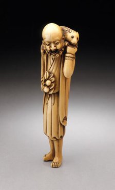 Daoist Immortal with Porcupine, 18th century. Creator: Unknown.