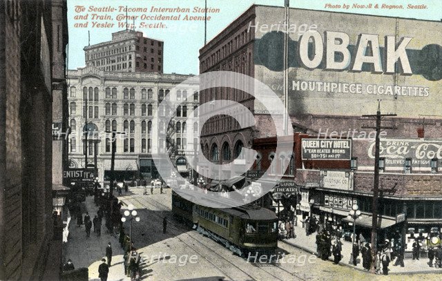Seattle-Tacoma Interurban Station, Seattle, Washington, USA, 1911. Artist: Unknown