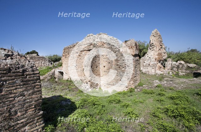 Public baths at Nikopolis, Greece. Artist: Samuel Magal