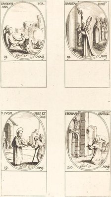 St. Potentiana; St. Dunstan; St. Yvo; St. Bernardinus of Siena. Creator: Jacques Callot.