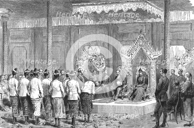 'With Lord Dufferin in Burma - Reception of the Viceroy and Lady Dufferin at Mandalay', 1886.  Creator: Unknown.