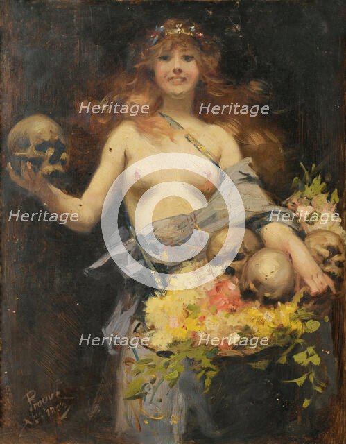 The flower vendor , 1882. Creator: Prouvé, Victor (1858-1943).