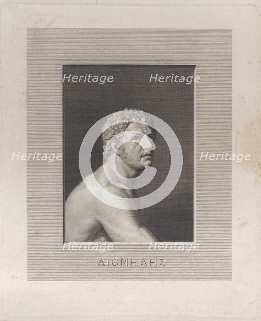 Diomedes, bust and shoulders, 1790-1800. Creator: Johann Heinrich Wilhelm Tischbein.