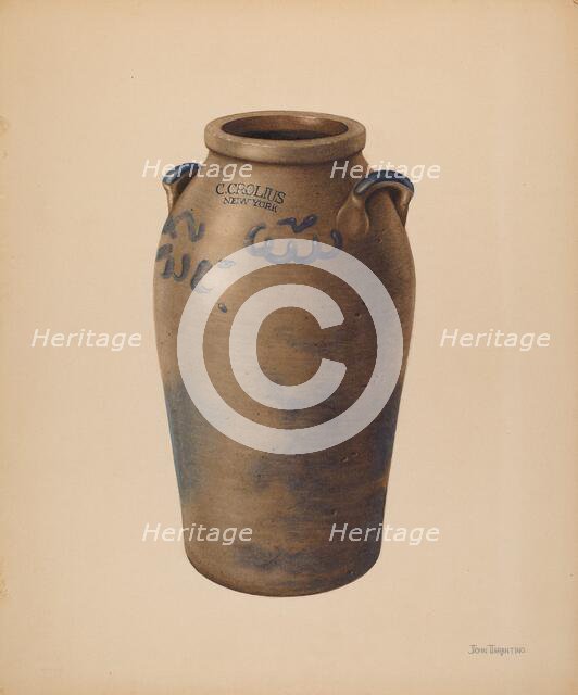 Jar, c. 1940. Creator: John Tarantino.