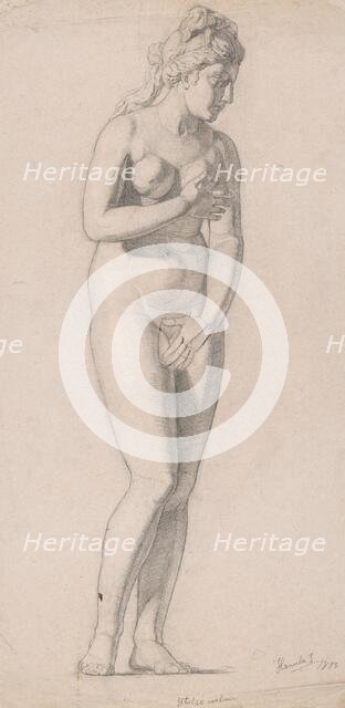 Study of a woman, 1883. Creator: Jozef Hanula.