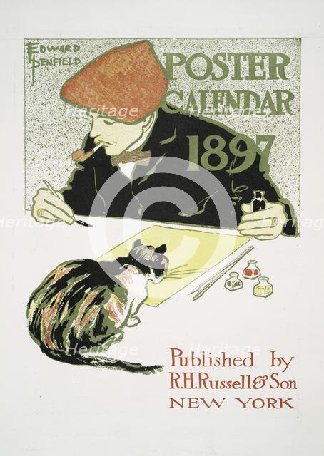Posters Calendar 1897, Published by R.H.Russell & Son New York, c1897. Creator: Edward Penfield.