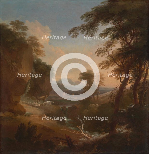 Landscape with Distant Mountains, ca. 1698. Creator: Adriaen van Diest.