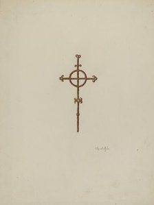 Wrought Iron Cross, Campanario, c. 1936. Creator: Cornelius Christoffels.
