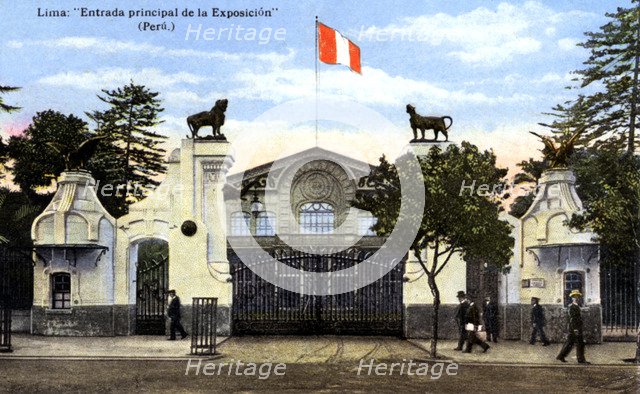 'The Main Entrance to the Exhibition', Lima, Peru, c1900s. Artist: Unknown