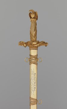 Congressional Presentation Sword and Scabbard of Major General John E. Wool, American, 1854-55. Creator: Samuel Jackson.
