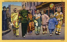 Picturesque costumes, Chinatown, San Francisco, California, USA, 1932. Artist: Unknown