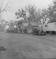 Agricultural laborers, winter quarters of migrants, near Brentwood, California , 1938. Creator: Dorothea Lange.