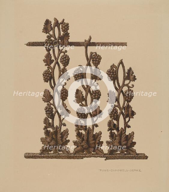 Fence, c. 1940. Creator: Rose Campbell-Gerke.