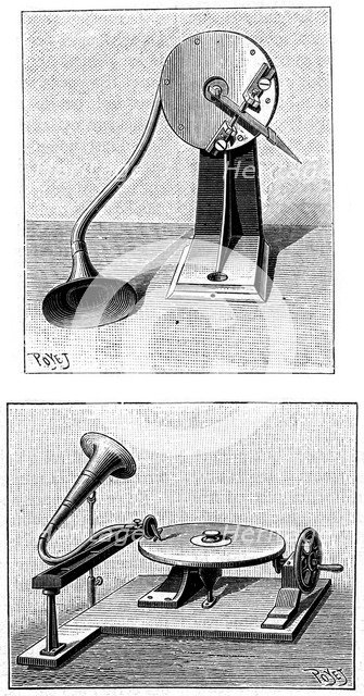 Emile Berliner's Gramophone, c1888. Artist: Unknown