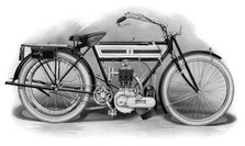 An early Triumph motorcycle, 1911-1912. Artist: Unknown