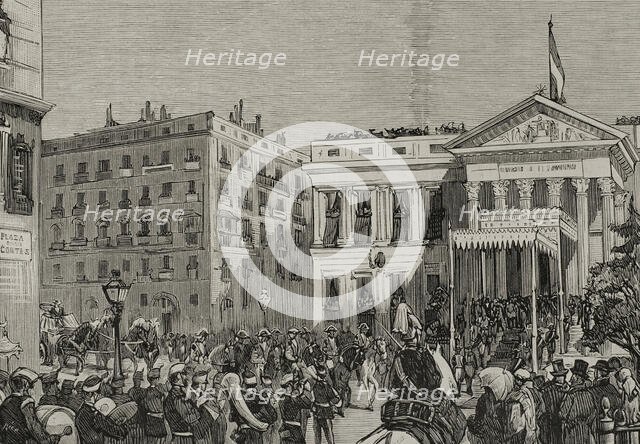 Opening of the Spanish Courts on February 15, 1878, Madrid, Spain, 1878. Creator: Alejandro Ferrant y Fischermans.