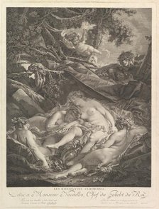Les Bacchantes Endormies (The Sleeping Bacchantes), 18th century. Creator: Rene Gaillard.