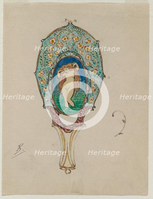 Design for a Hand Mirror, c. 1900-1902. Creator: Félix Bracquemond (French, 1833-1914).