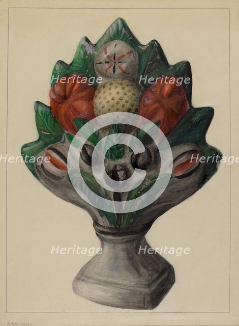 Pa. German Chalkware Mantel Stop, c. 1937. Creator: Mina Lowry.