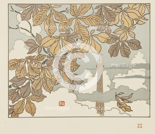 From Thirty-Six Views of the Eiffel Tower, 1902. Creator: Rivière, Henri (1864-1951).