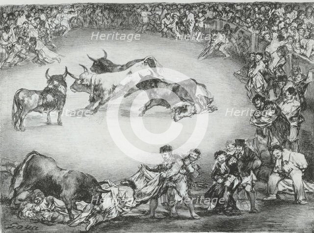 Spanish Entertainment from the 'Bulls of Bordeaux', 1825., 1825. Creator: Francisco Goya.
