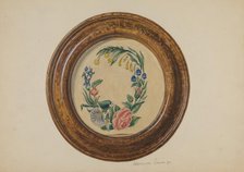 Framed Flower Painting, 1937. Creator: Clarence Secor.