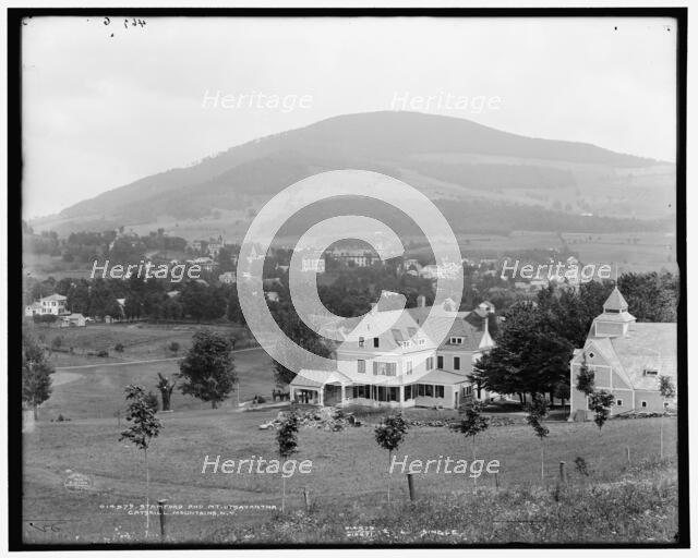 Stamford and Mt. Utsayantha, Catskill Mountains, N.Y., c1902. Creator: Unknown.
