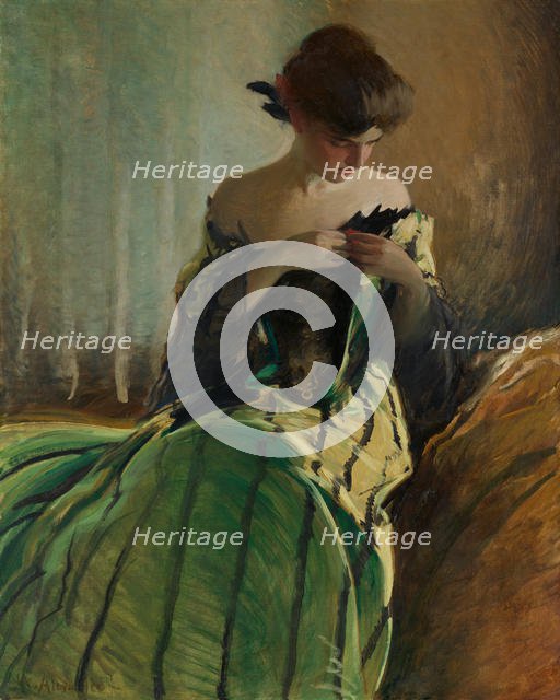 Study in Black and Green, 1906. Creator: John White Alexander.