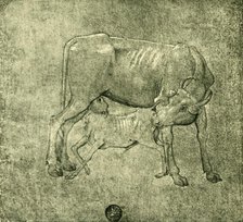 Cow and calf, mid-late 15th centuy, (1943). Creator: Benozzo Gozzoli.