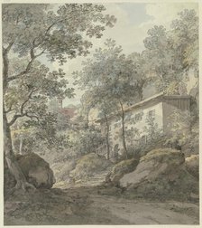 House under trees (Hermitage), 1788. Creator: Johann Georg von Dillis.