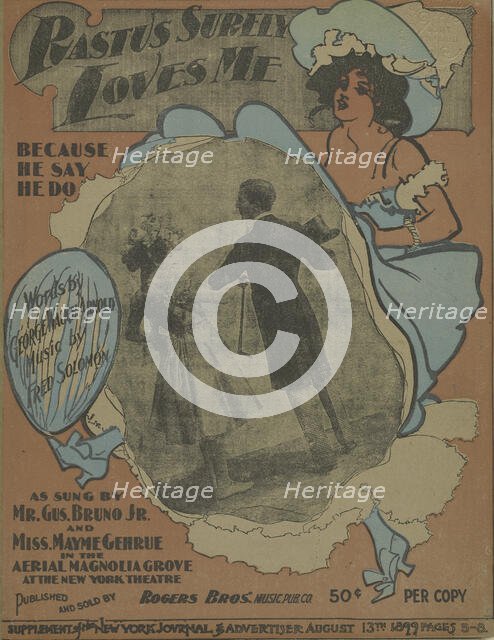 'Rastus surely loves me', 1899. Creator: Unknown.